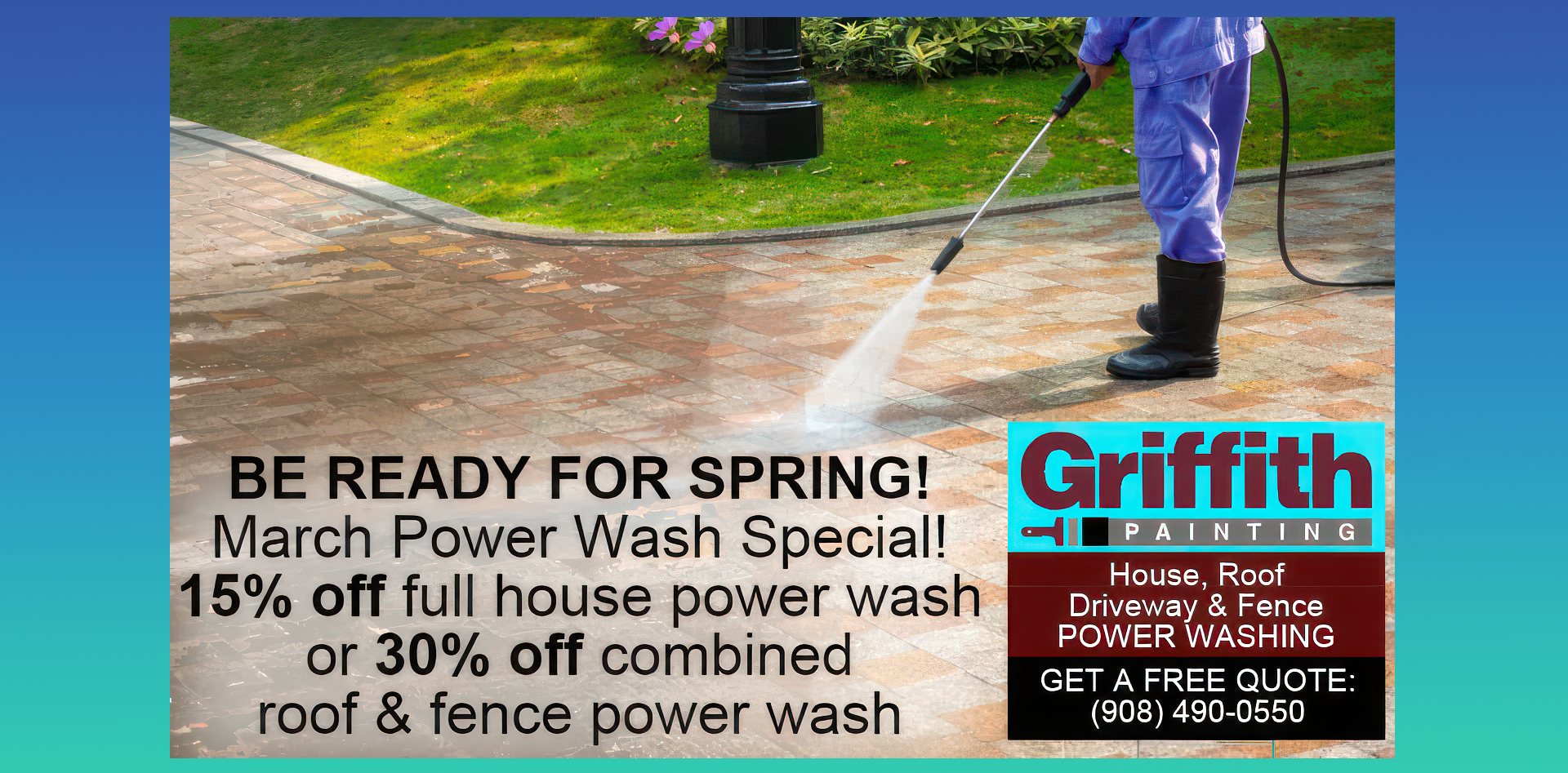 Power Washing Slide w-blue frame