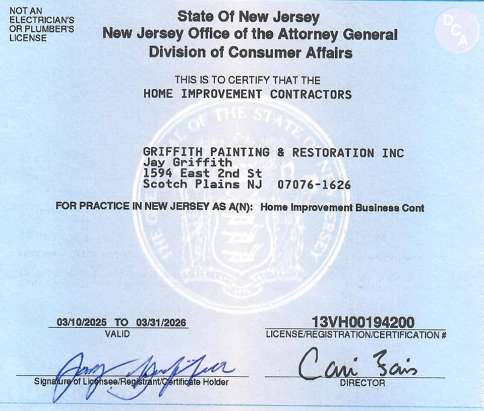 NJ Certificate